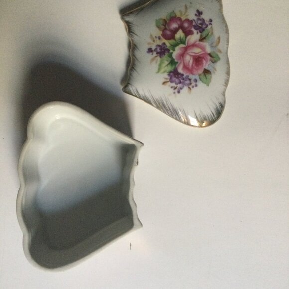 Shafford Japanese hand painted porcelain trinket box lid jar with 2 trinket dish - Picture 9 of 10